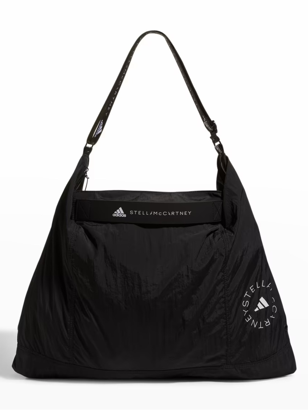 New! Adidas by Stella McCartney Black Logo-Print Active tote Bag